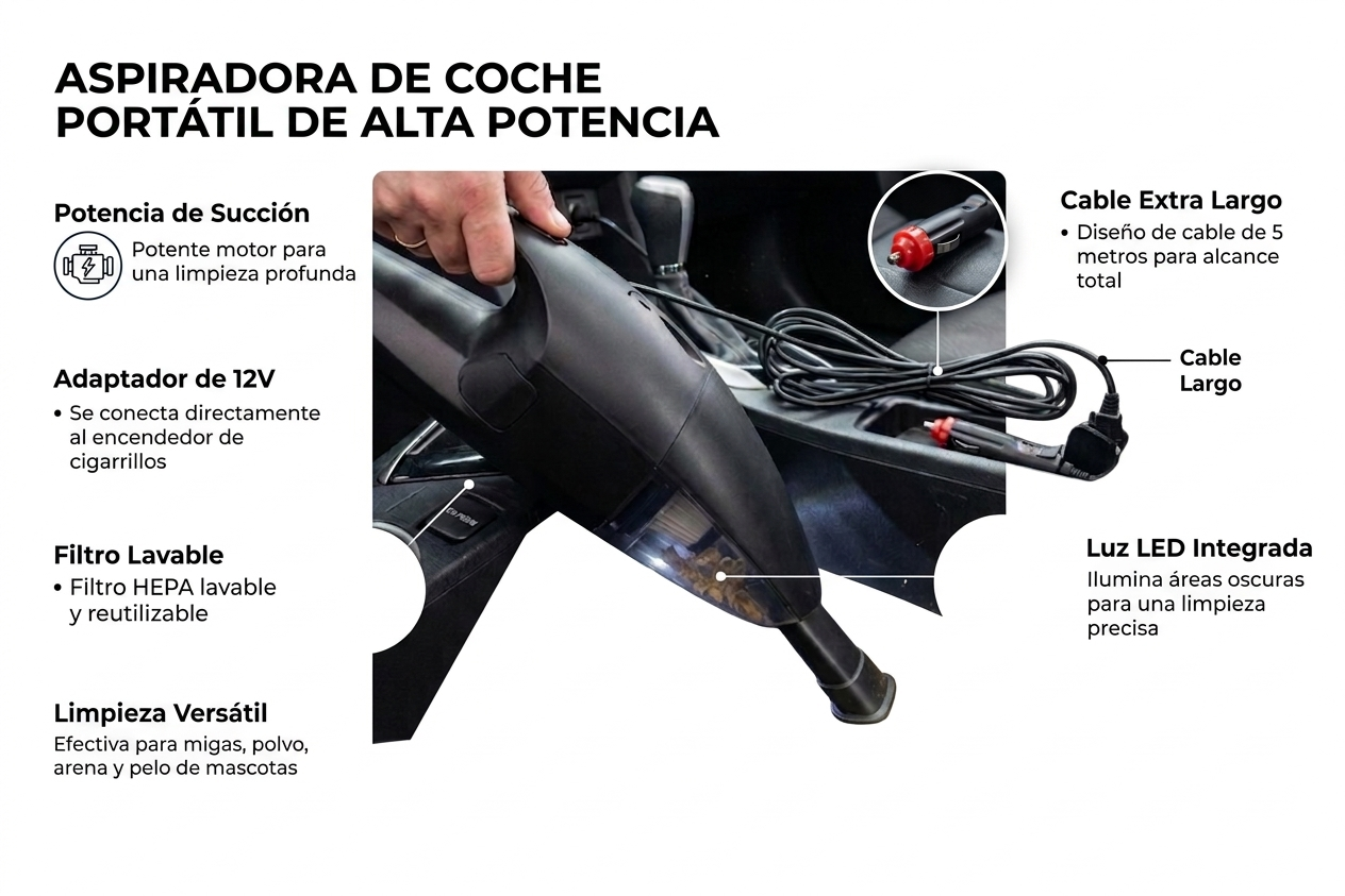 ASPIRADORA MINI NEGRA