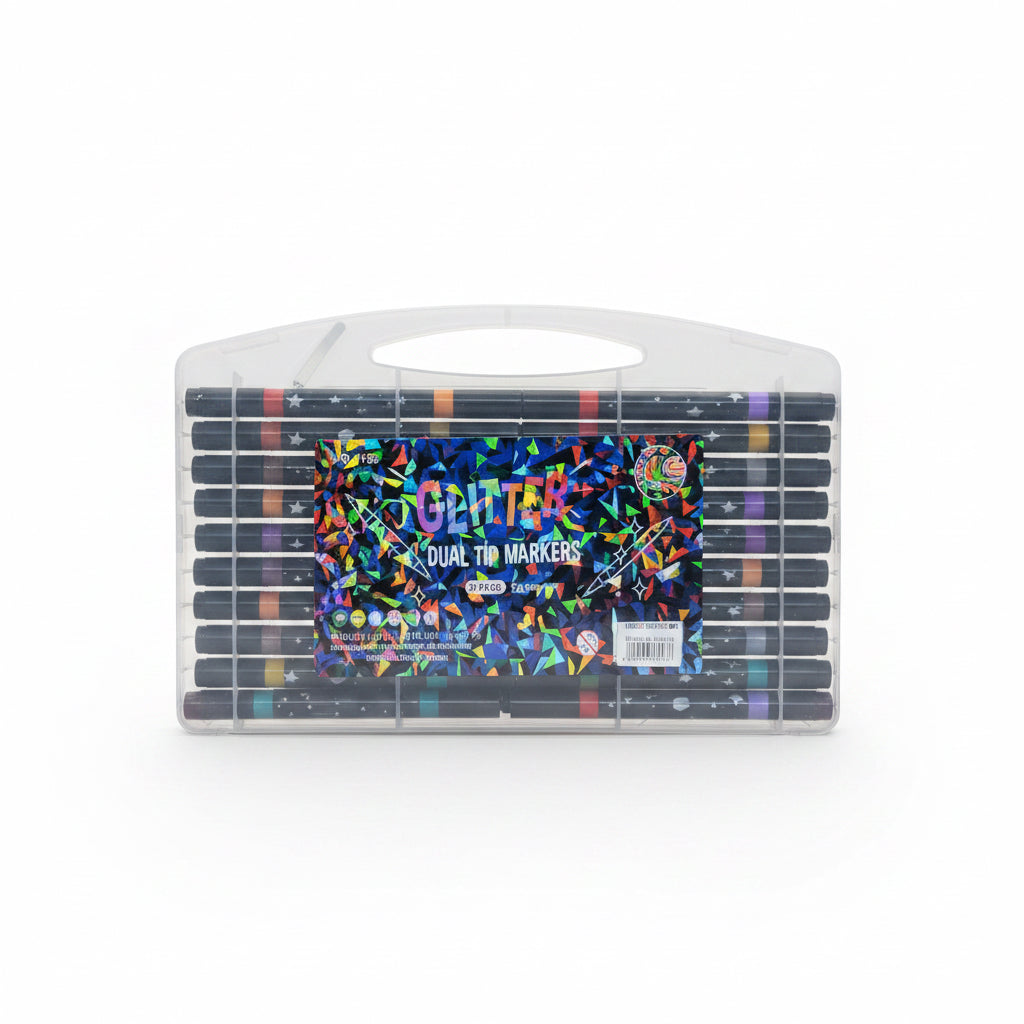 MARCADOR GLITTER DUAL TIP/ 36PZA