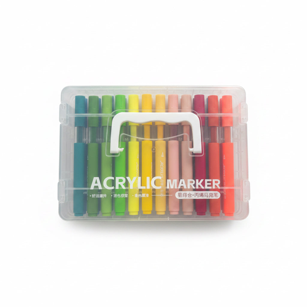 ACRYLIC MARKER /24 PIEZA CAJA TRANSPARENTE