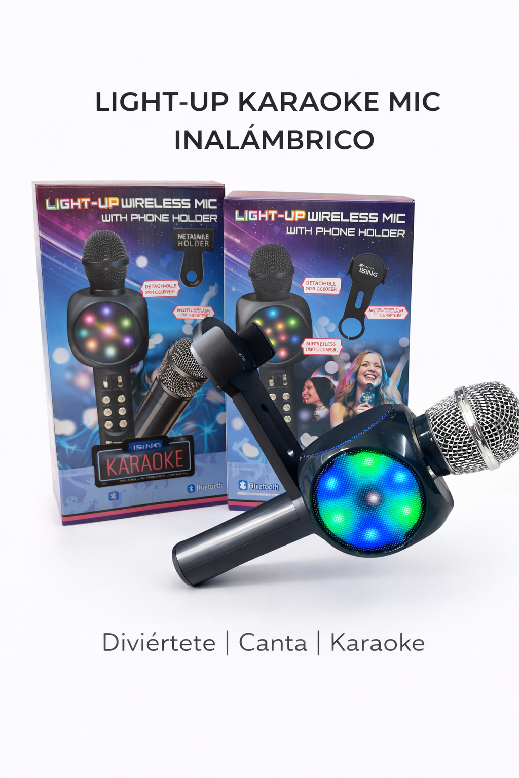 Microfono Karaoke con Soporte para Celular
