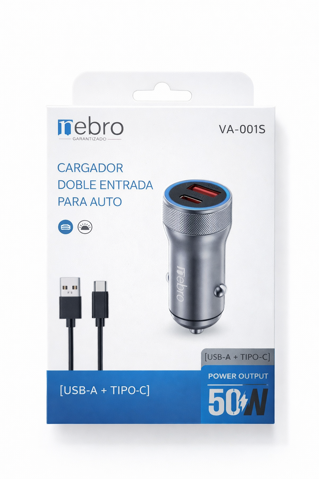 PLUGIN CARGADOR COMBO 50W