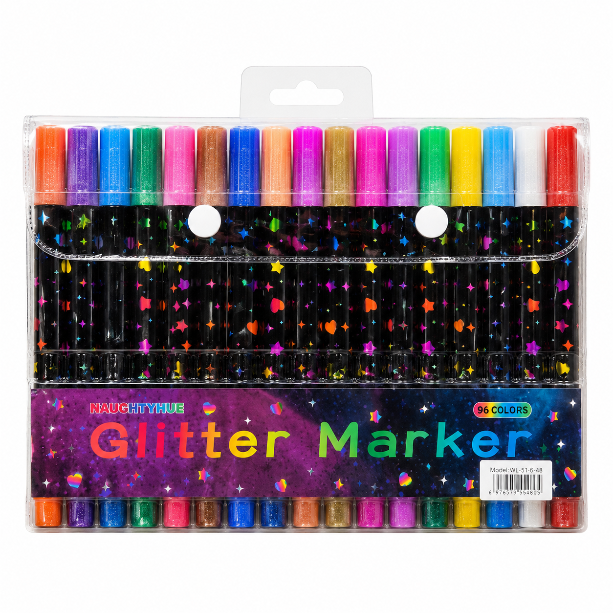 MARCADOR GLITTER DISEÑO / 48 PZA