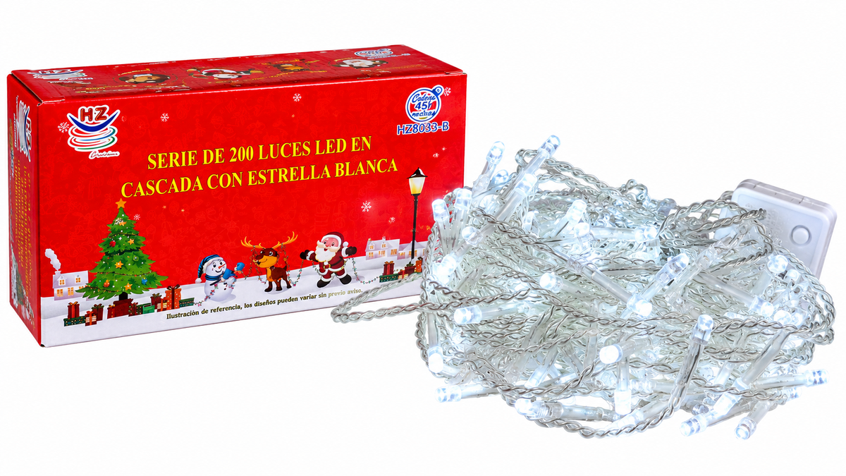 Luz navideña blanca 8033