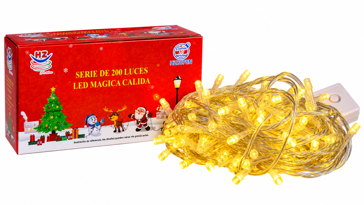 Luz navideña cálida 8078