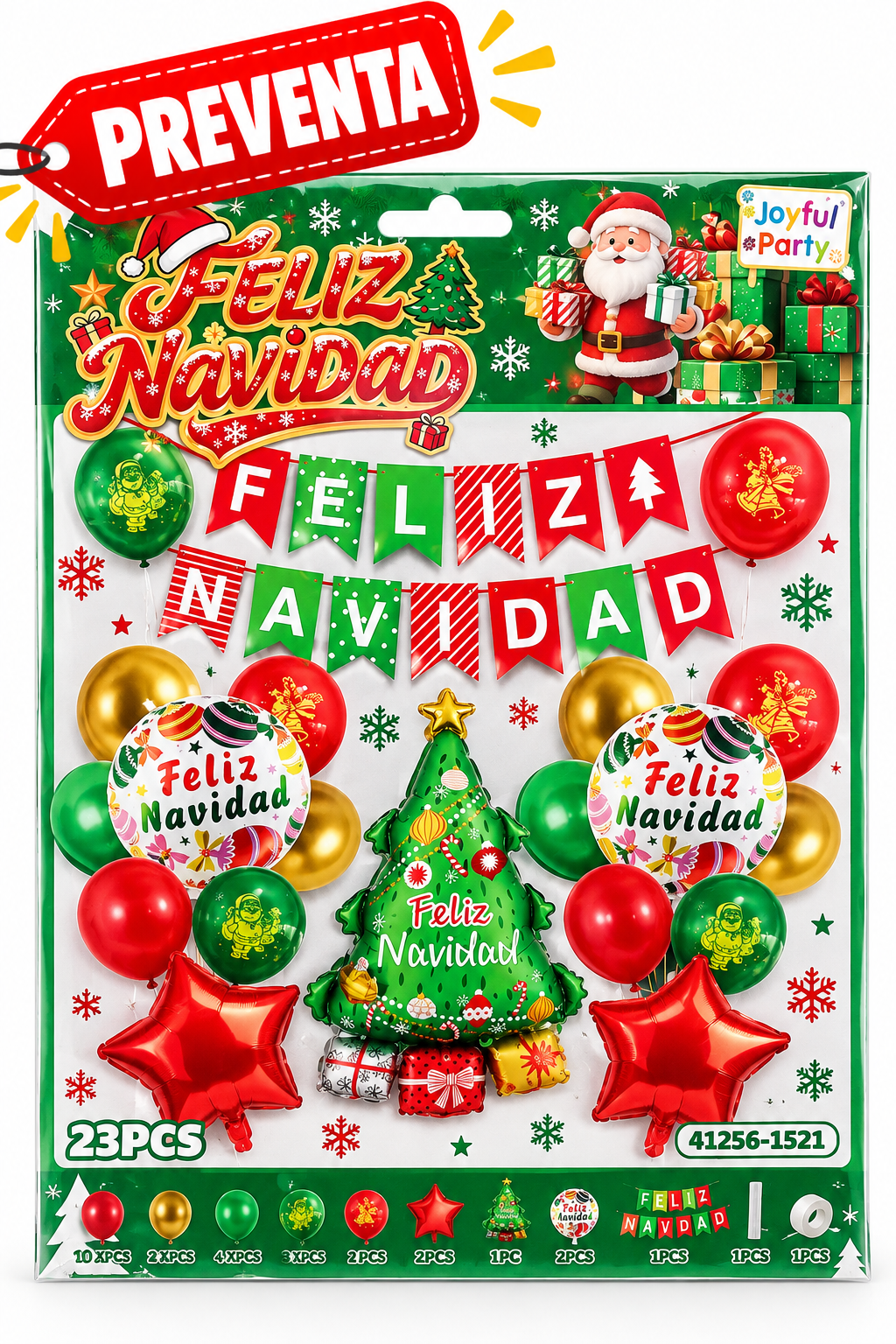 Globos navideños 23pcs