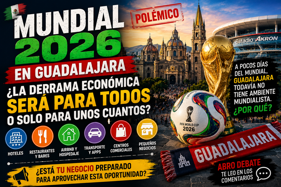 ⚽ Mundial 2026 en Guadalajara: ¿La derrama económica será para todos o solo para unos cuantos?