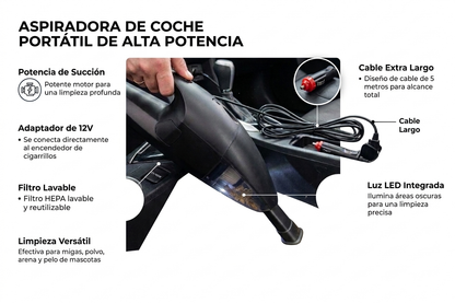 ASPIRADORA MINI NEGRA