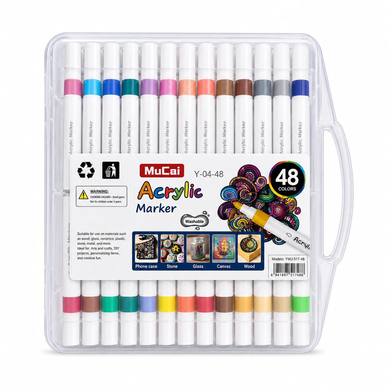 Acrylic mucai 48 pcs