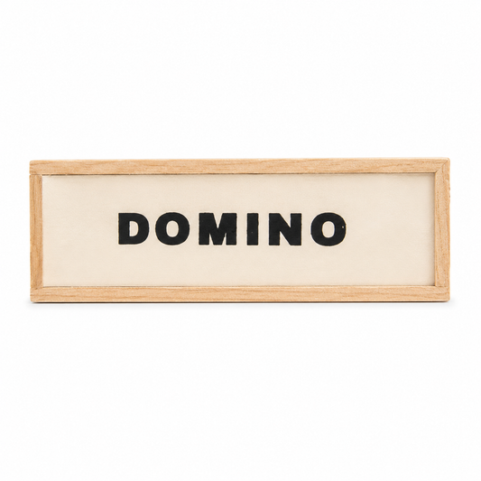 Juego domino de madera con estuche