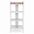 Estante de metal blanco 4n