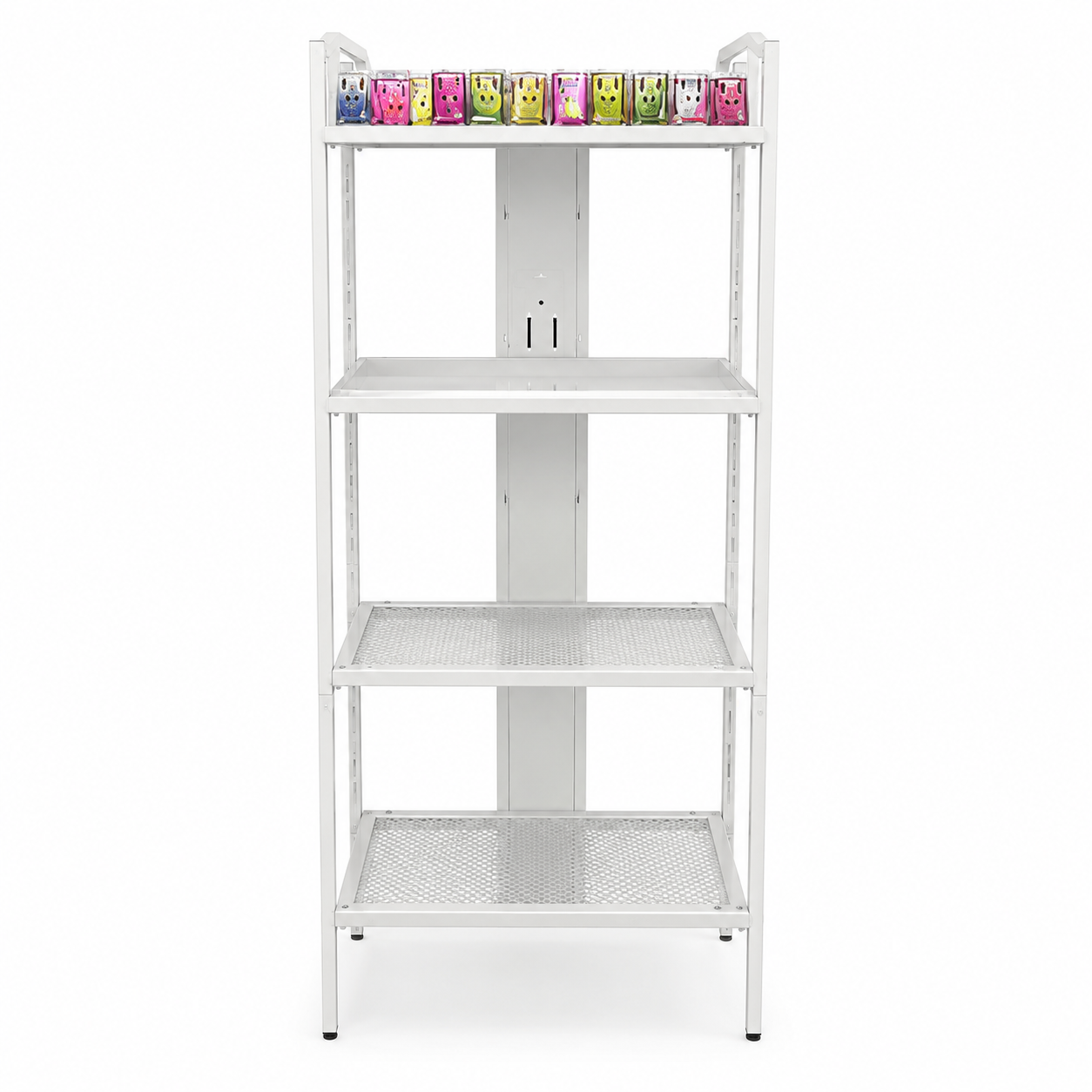 Estante de metal blanco 4n