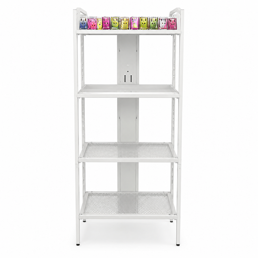Estante de metal blanco 4n