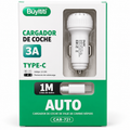 Cargador de auto con cable tipo c