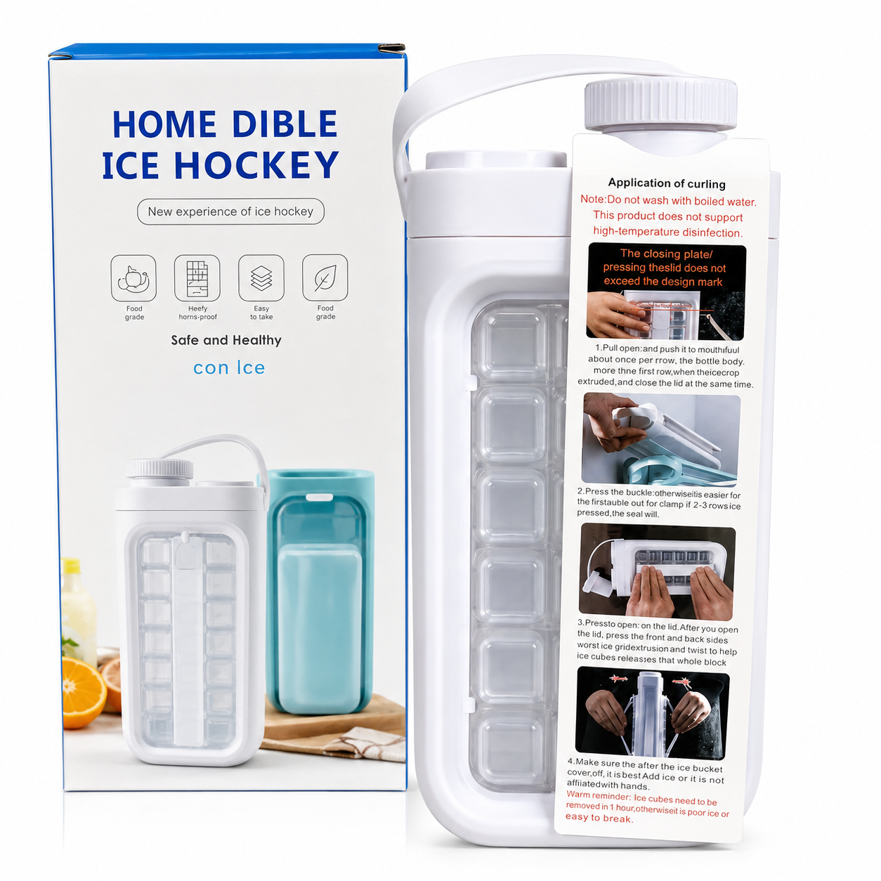 Bote hielo cuadrado