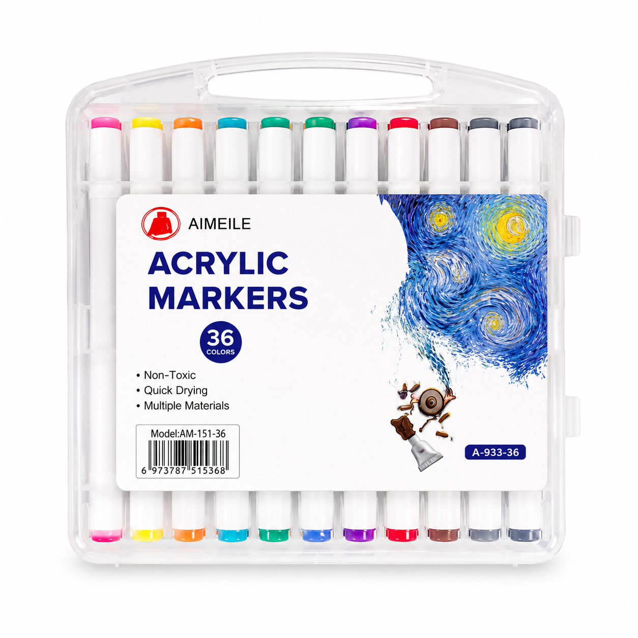 ACRYLIC MARKERS / 36 pcs