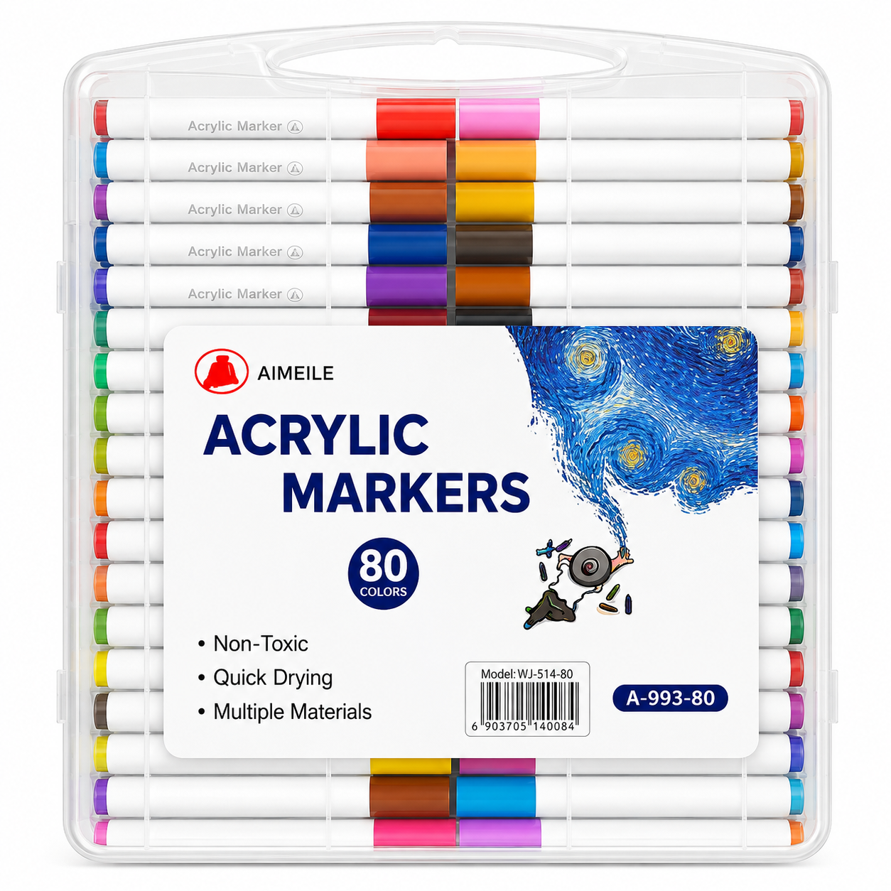 Acrylic Markers 80 pcs