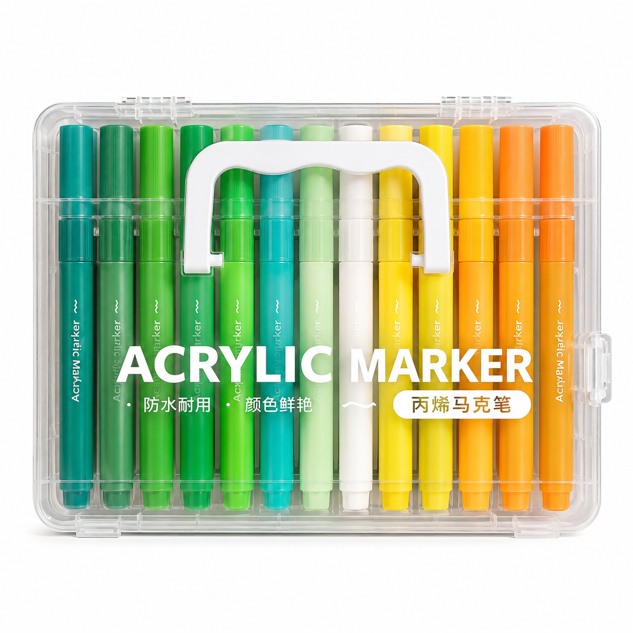 ACRYLIC MARKER / 36pza CAJA TRANSPARENTE