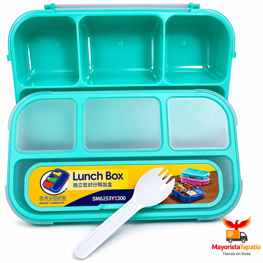Lunch box con 4 compartimentos
