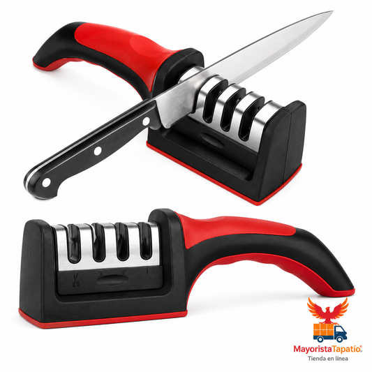 Afilador de cuchillo mango rojo