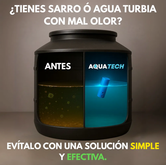 Sistema Dual Desinfectante y Antisarro para Tinaco AQUATECH | Cartucho 3 Meses