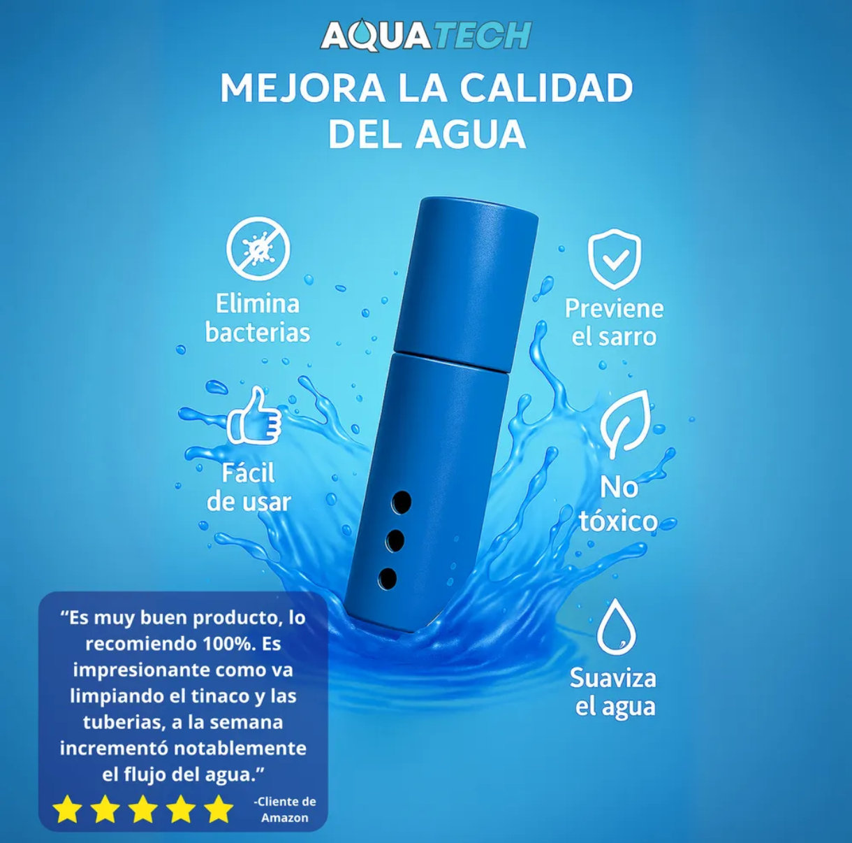 Sistema Dual Desinfectante y Antisarro para Tinaco AQUATECH | Cartucho 3 Meses
