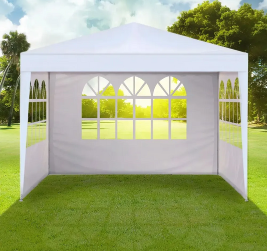 Toldo Carpa 3x3 con paredes reforzado lona impermeable color blanco