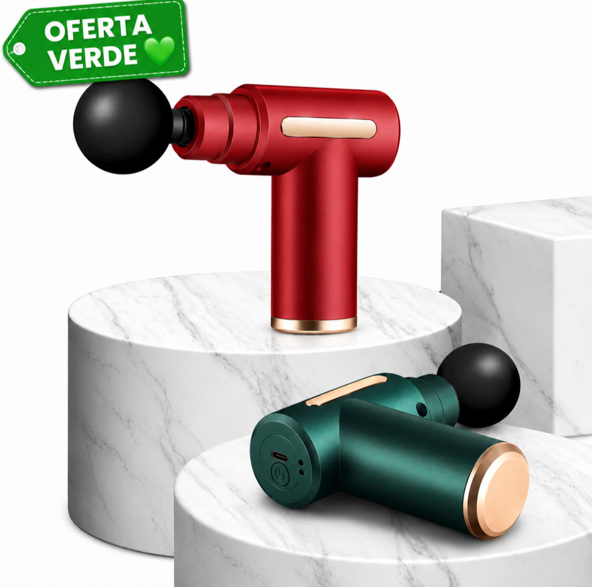 Pistola de masajes recargable