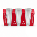 Paquete  de 3 vasos de vidrio grueso
