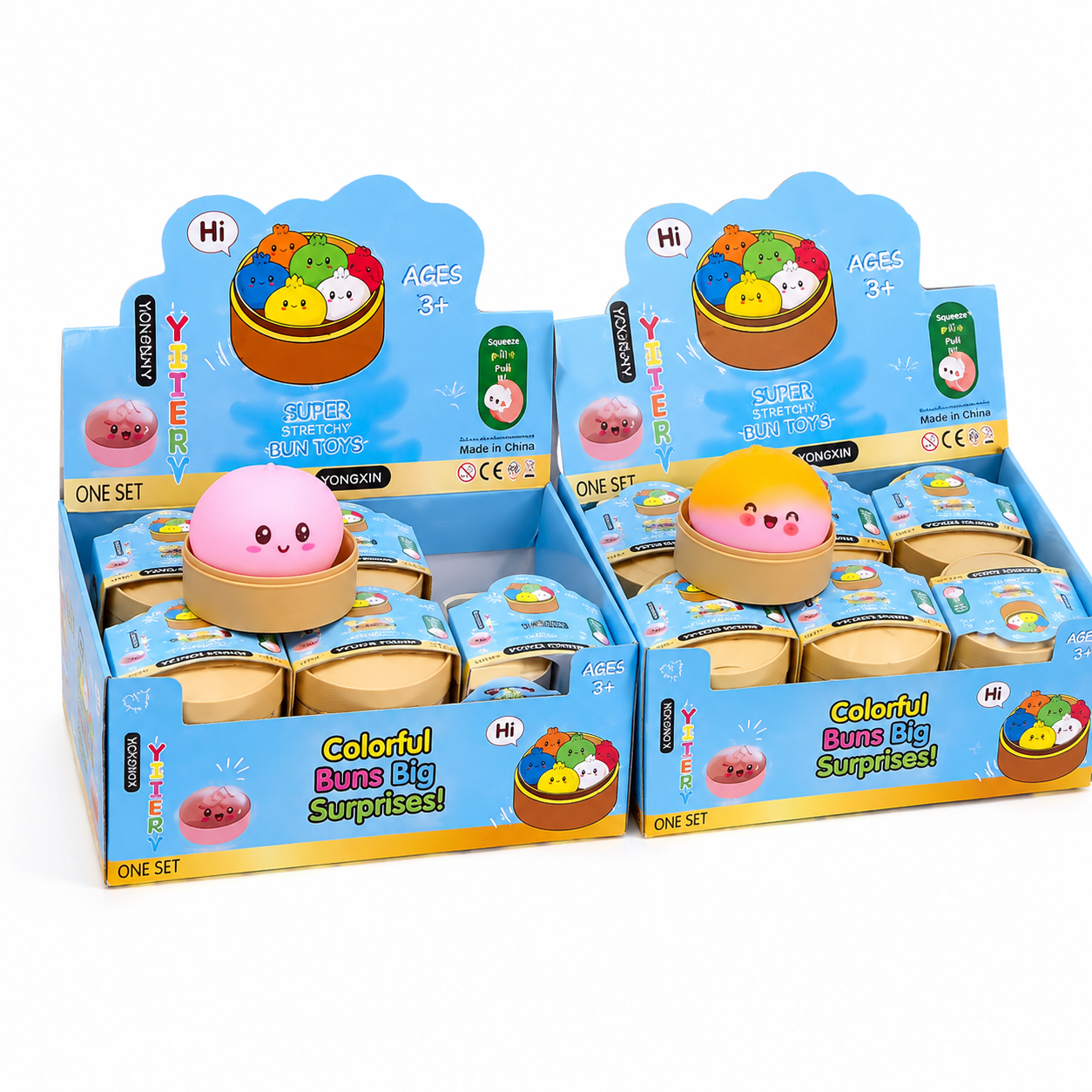 Juguete Squishy Panecitos Sorpresa en Display Kwaii