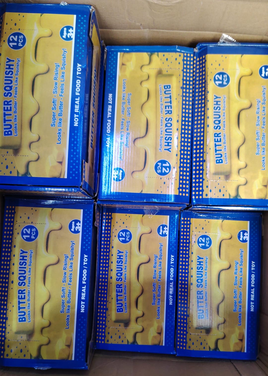 Squishy de Mantequilla Antiestrés – Caja con 12 Piezas