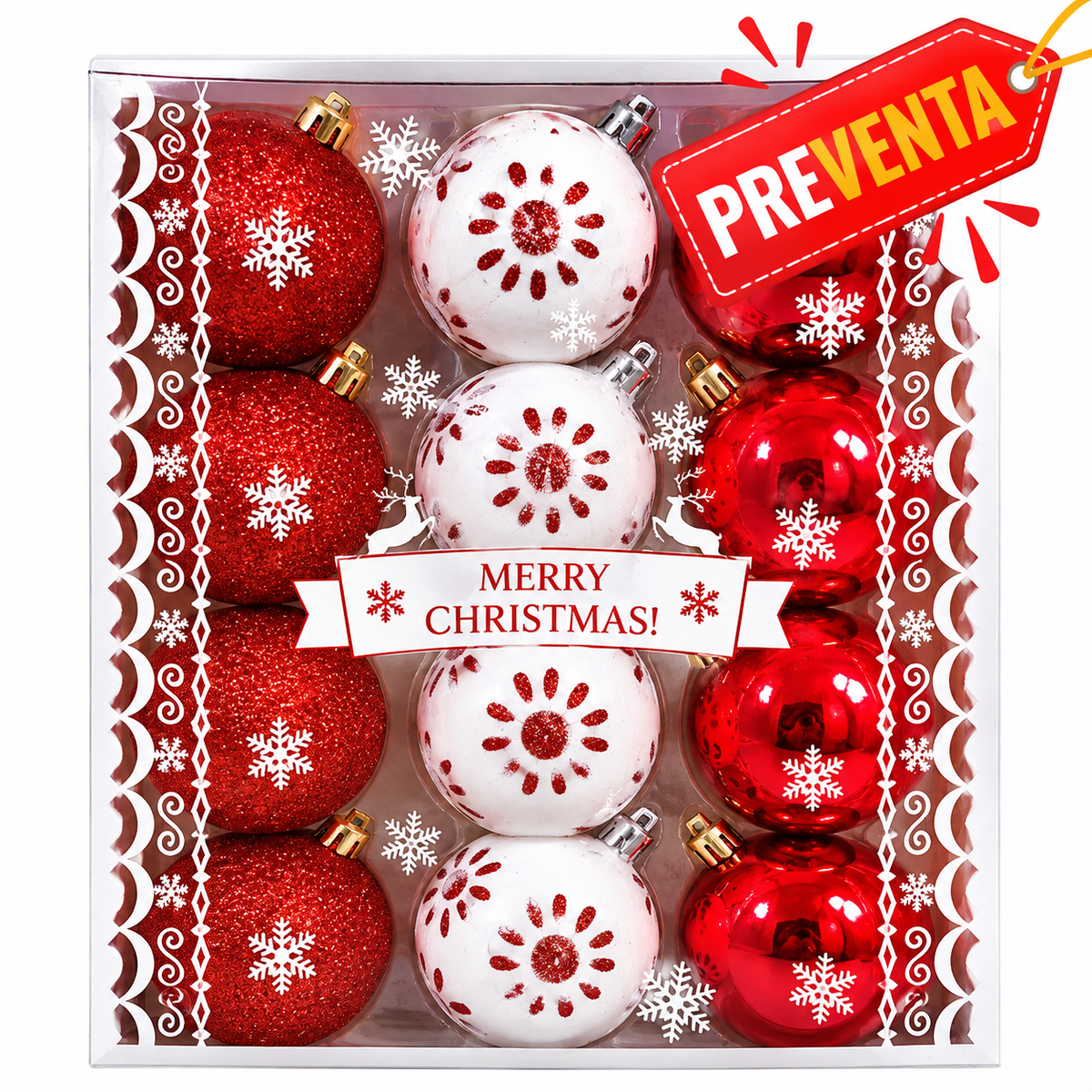 Esferas navideñas 12 pcs