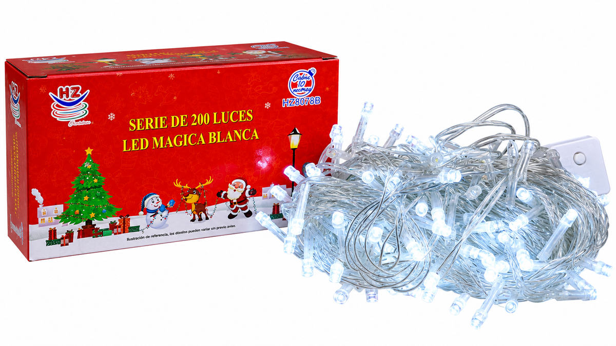 Luz navideña blanca 8078