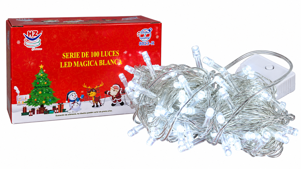 Luz navideña blanca 8023